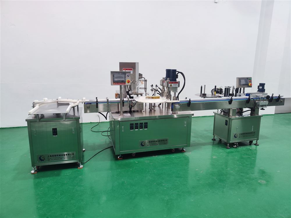 0.5g水蛭粉灌裝貼標(biāo)生產(chǎn)線視頻