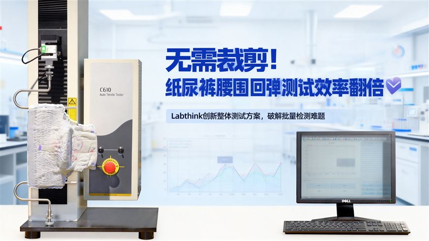 Labthink拉力机创新方案：纸尿裤腰围回弹性能测试