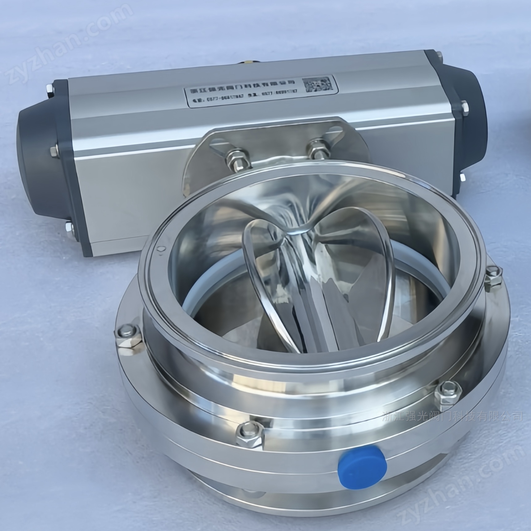 Pneumatic multi valve material separation butterfly valve